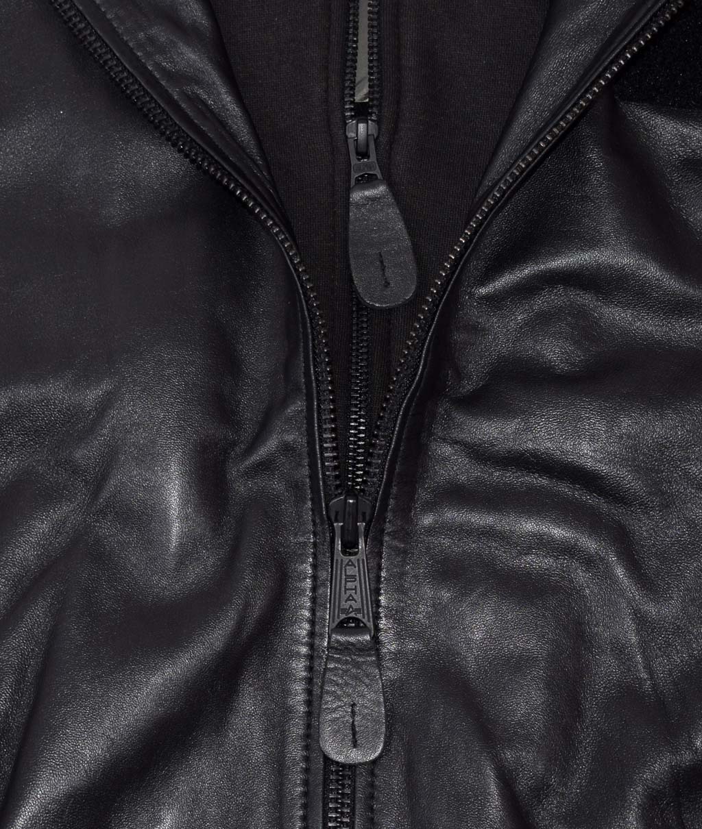 Куртка-бомбер лётная ALPHA INDUSTRIES D-Tec leather MA-1 кожа black/black 