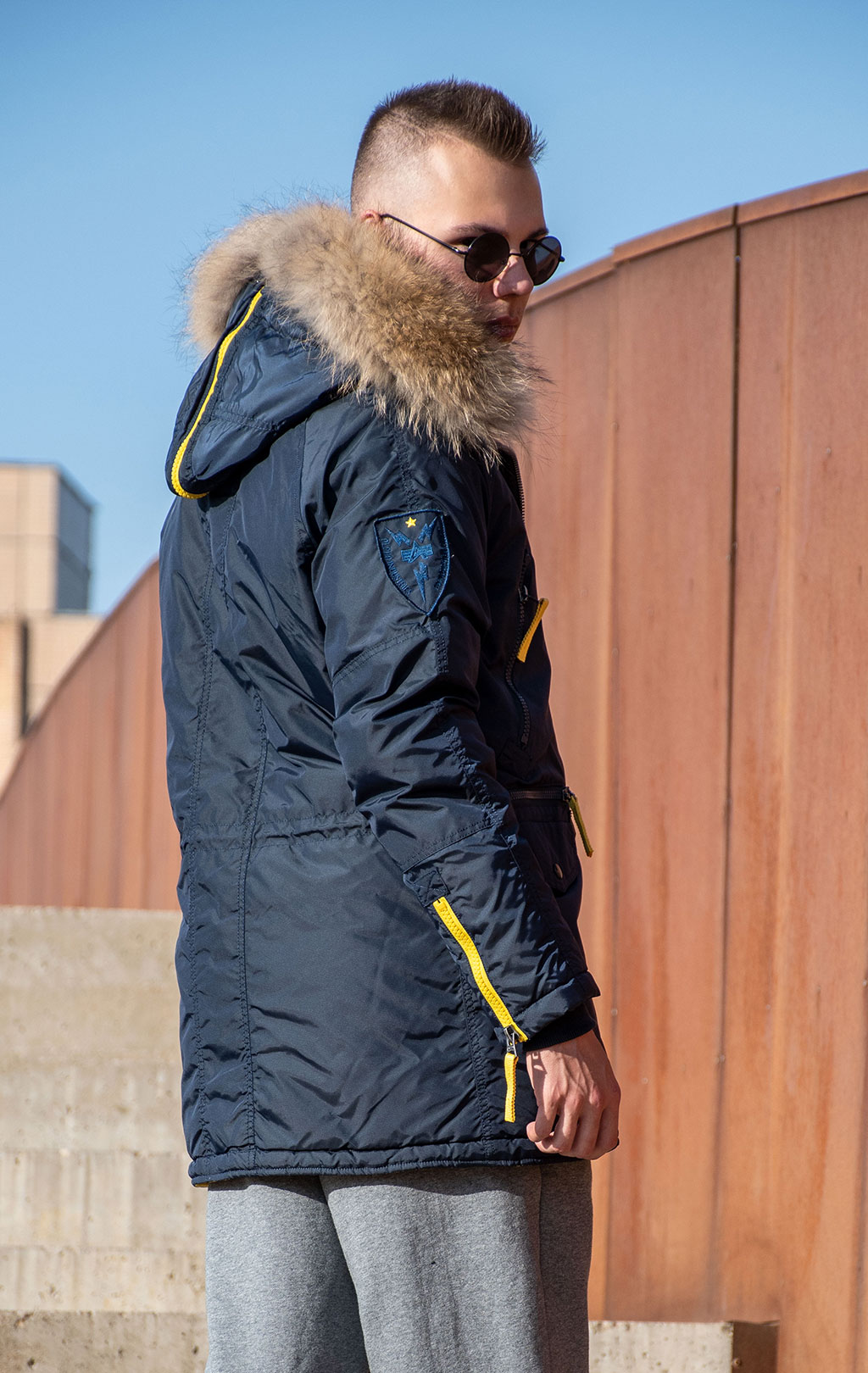 Аляска ALPHA INDUSTRIES PPS N-3B натур. мех rep. blue 