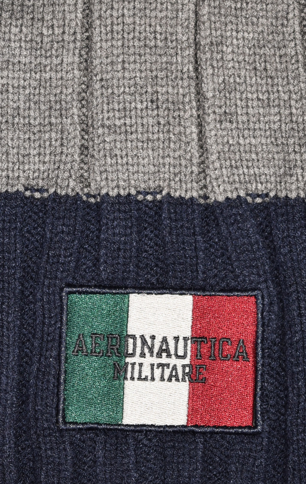 Шарф AERONAUTICA MILITARE FW 22/23/CN grigio melange/blue navy (SH 1117) 