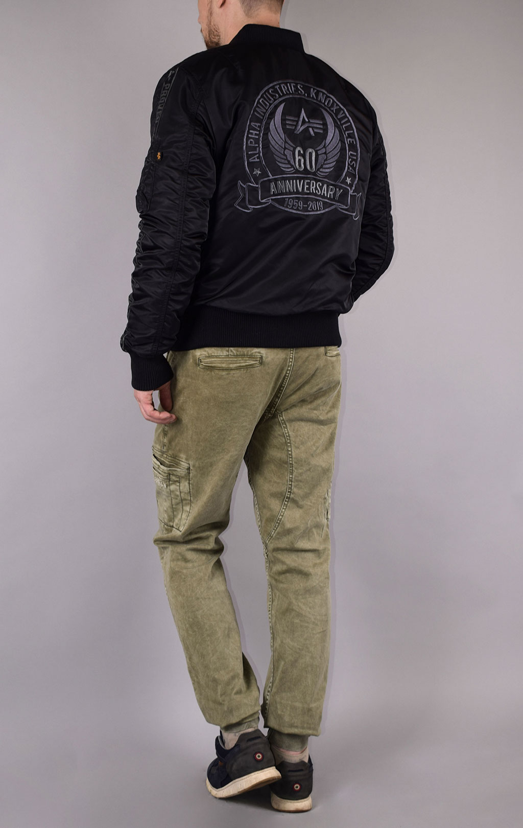 Бомбер ALPHA INDUSTRIES 60TH ANNIVERSARY MA-1 black 