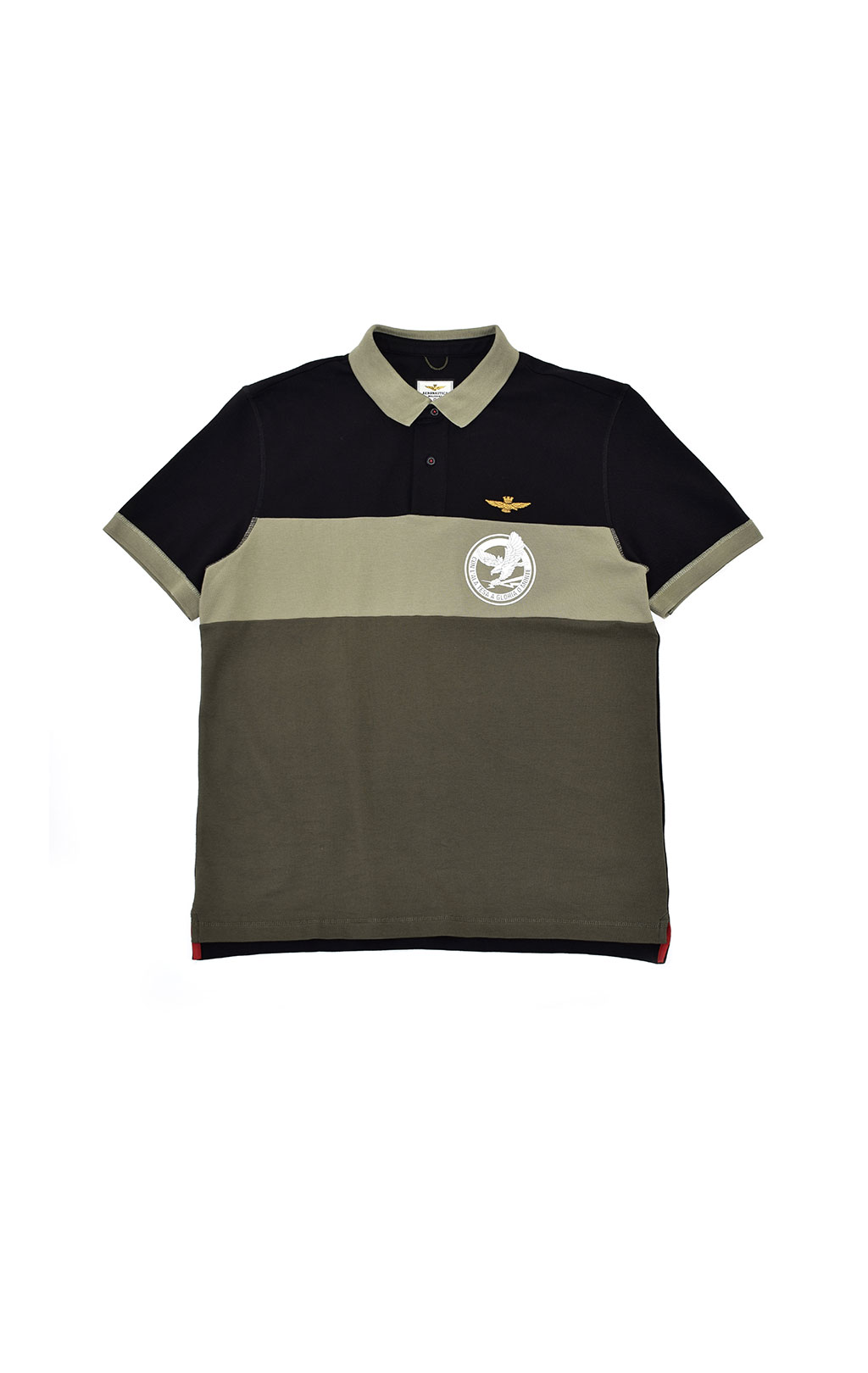 Футболка-поло AERONAUTICA MILITARE SS 21/TR green/black (PO 1540) 