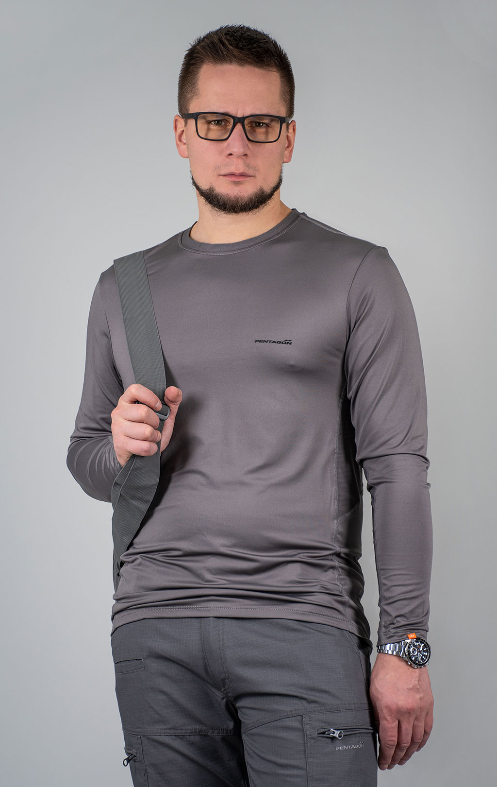 Лонгслив тактический Pentagon APOLLO ACTIVITY полиэстер92%/эластан8% MJC® SYSTEM grey wolf 11012 