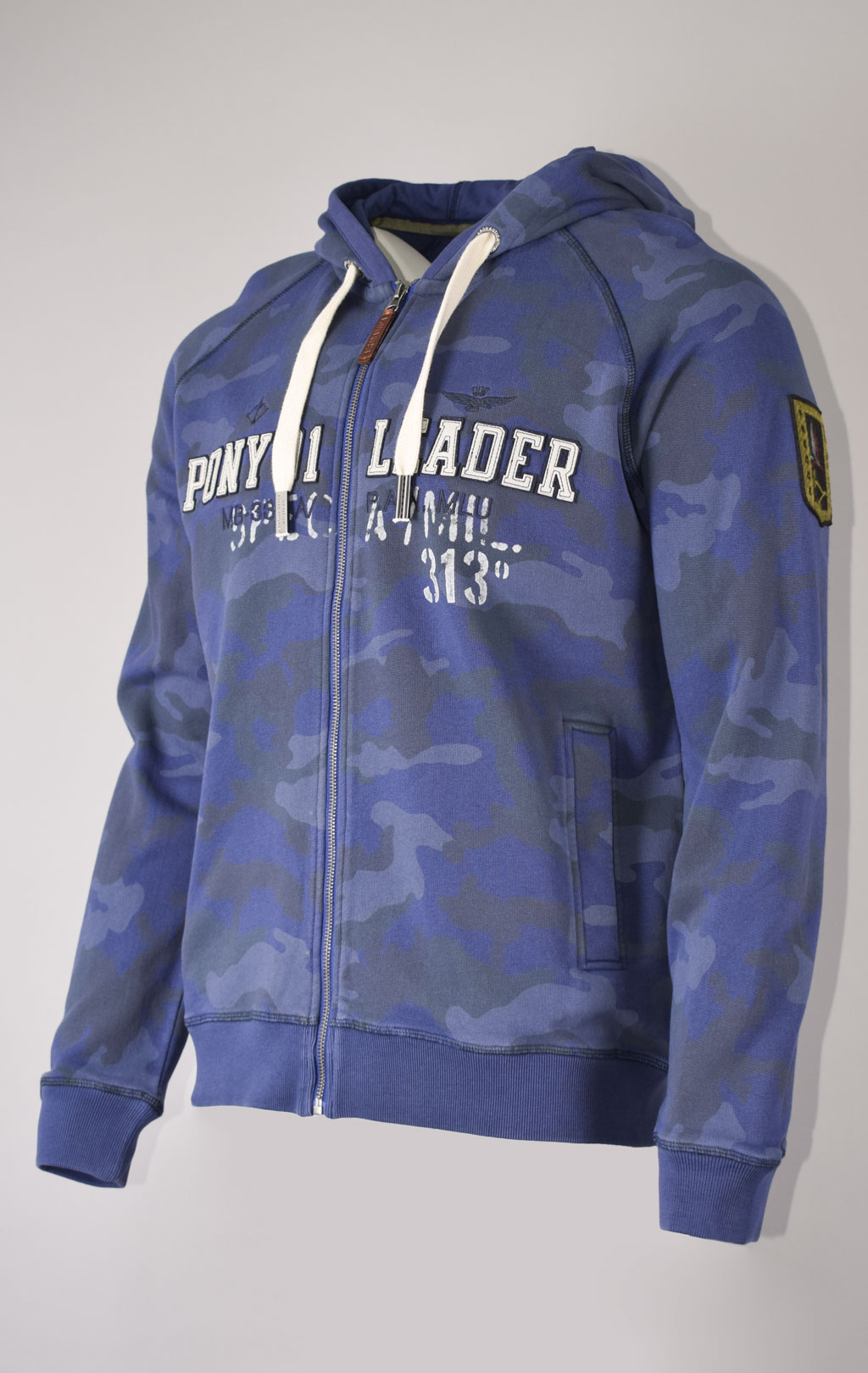 Толстовка с капюшоном AERONAUTICA MILITARE SS 23/IN camouflage pilot blue (FE 1757) 