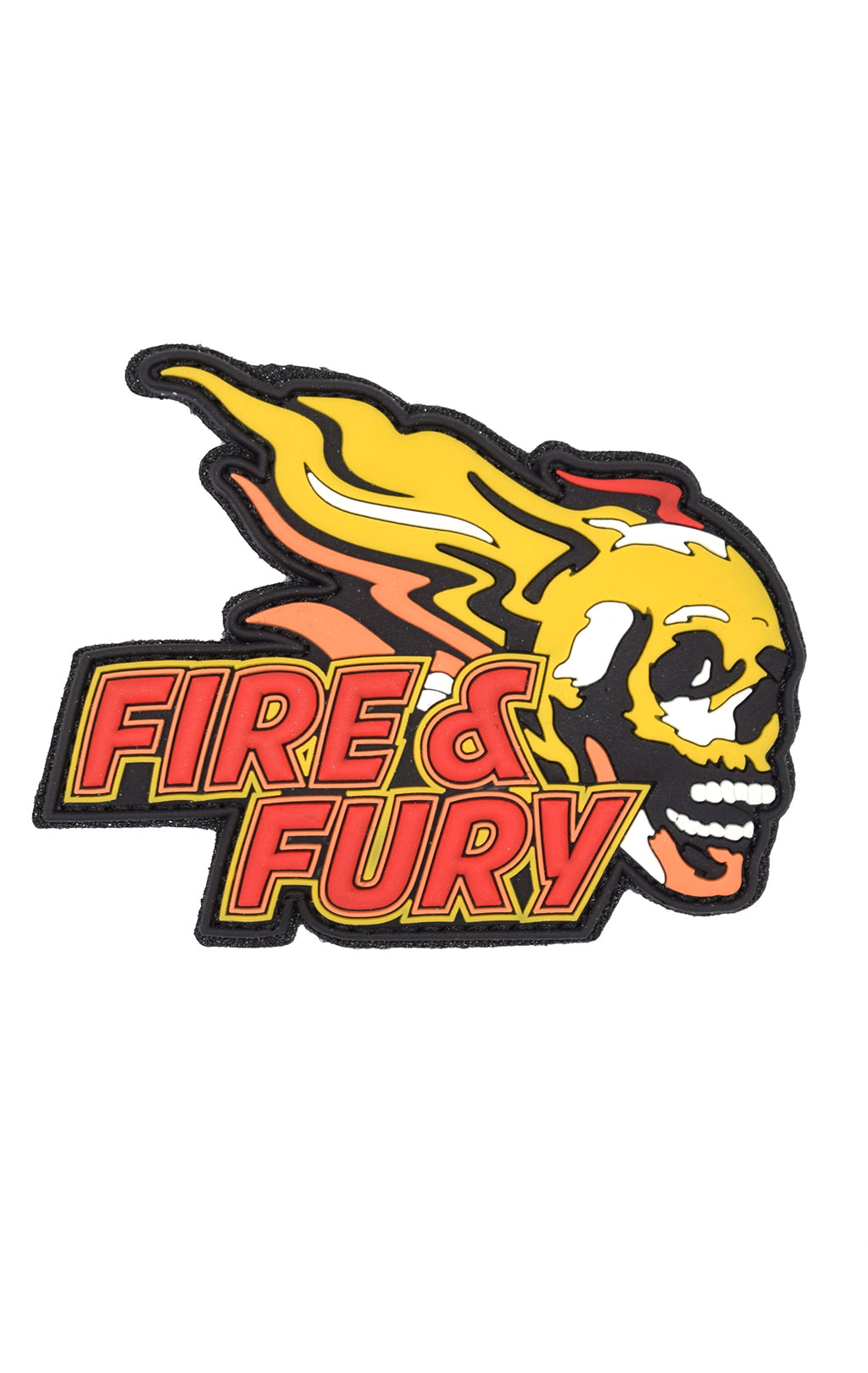 Нашивка ПВХ Fostex FIRE & FURY на липучке red (7191) 
