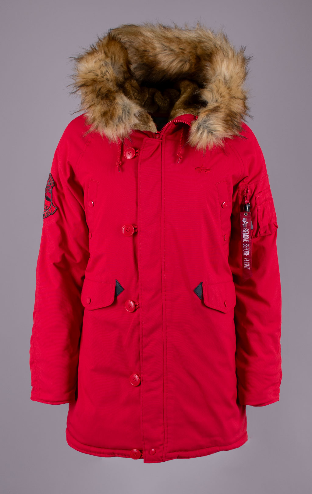 Женская аляска ALPHA INDUSTRIES EXPLORER red speed 