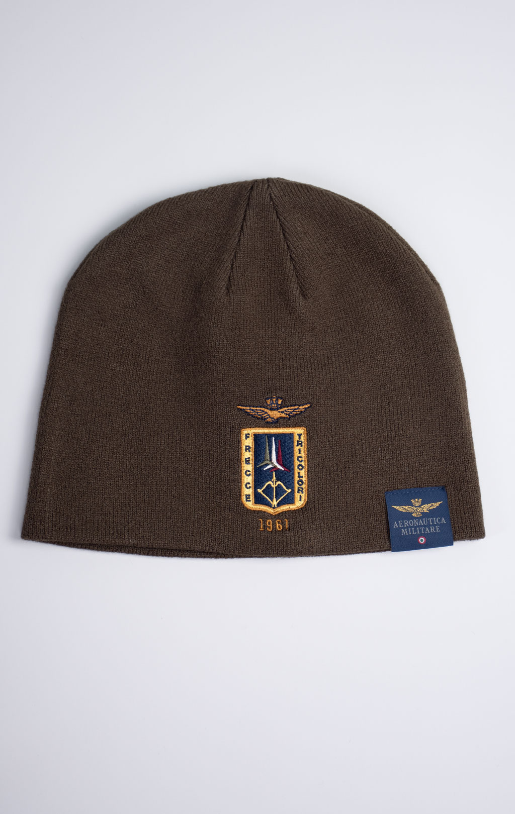 Шапка вязаная AERONAUTICA MILITARE FW 26/27/CN chestnut brown (CU 0092) 