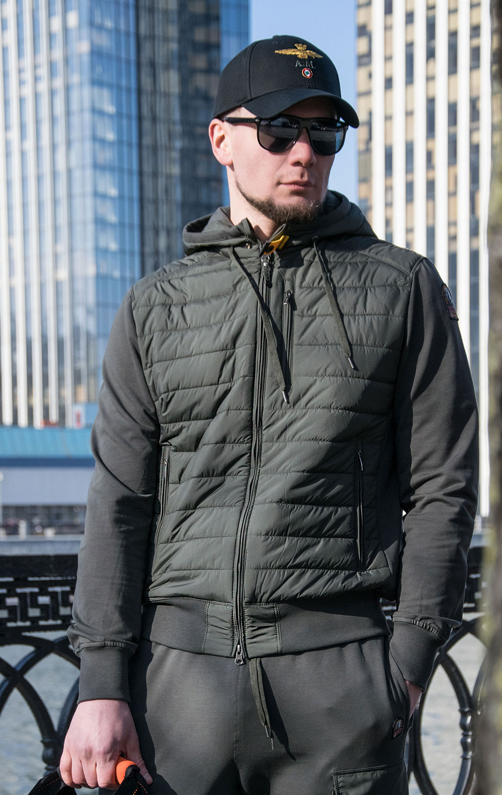 Толстовка комбинированная PARAJUMPERS IVOR SS 23 sycamore 