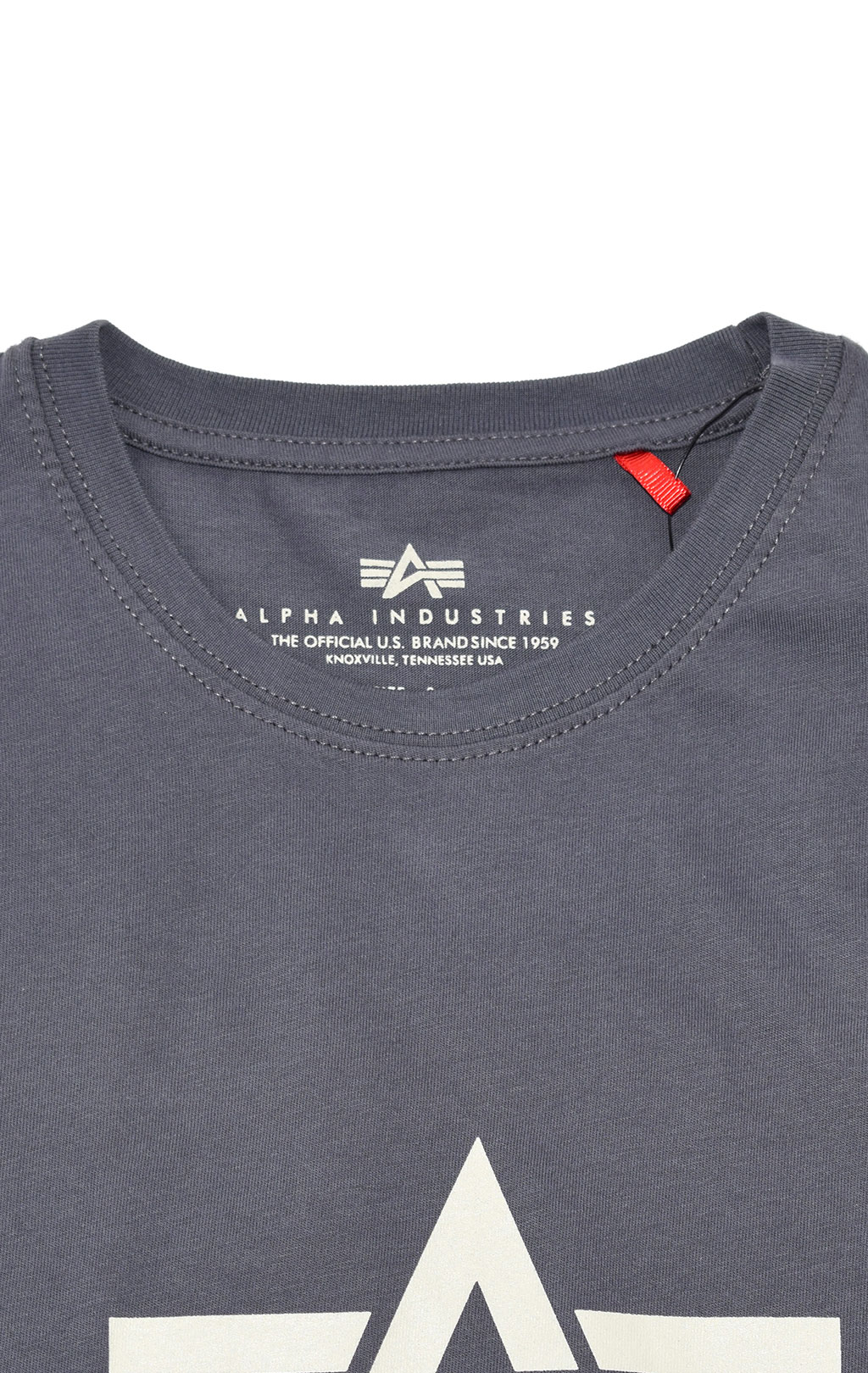 Футболка ALPHA INDUSTRIES BASIC T big size grey black 