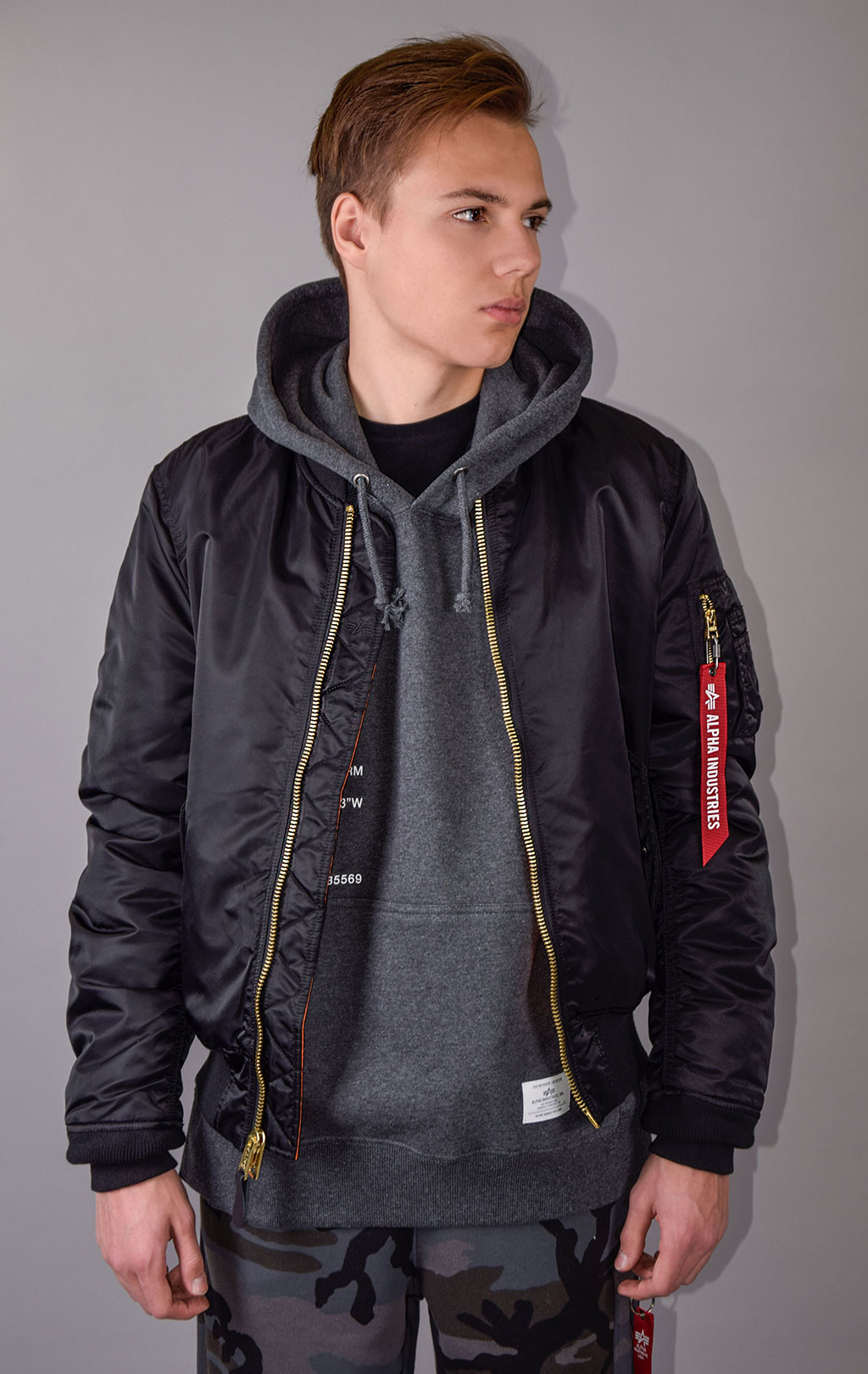 Бомбер ALPHA INDUSTRIES SLIM FIT/EUROPEAN FIT MA-1 FW 22/23 m black 