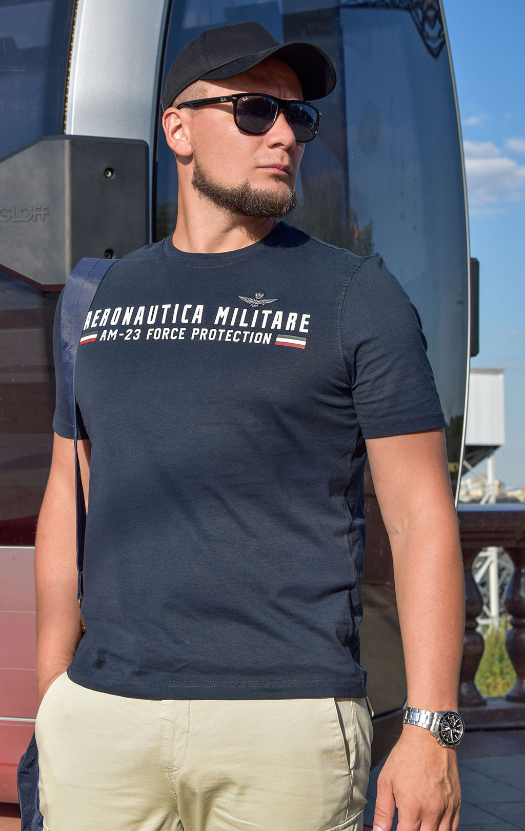 Футболка AERONAUTICA MILITARE SS 22/BD blue scuro (TS 1942) 