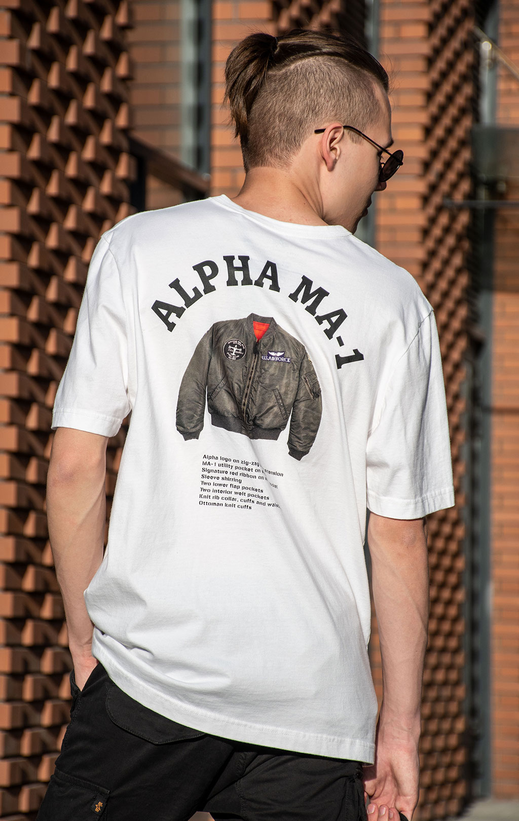 Футболка ALPHA INDUSTRIES ALPHA MA-1 TEE SS 24 white 