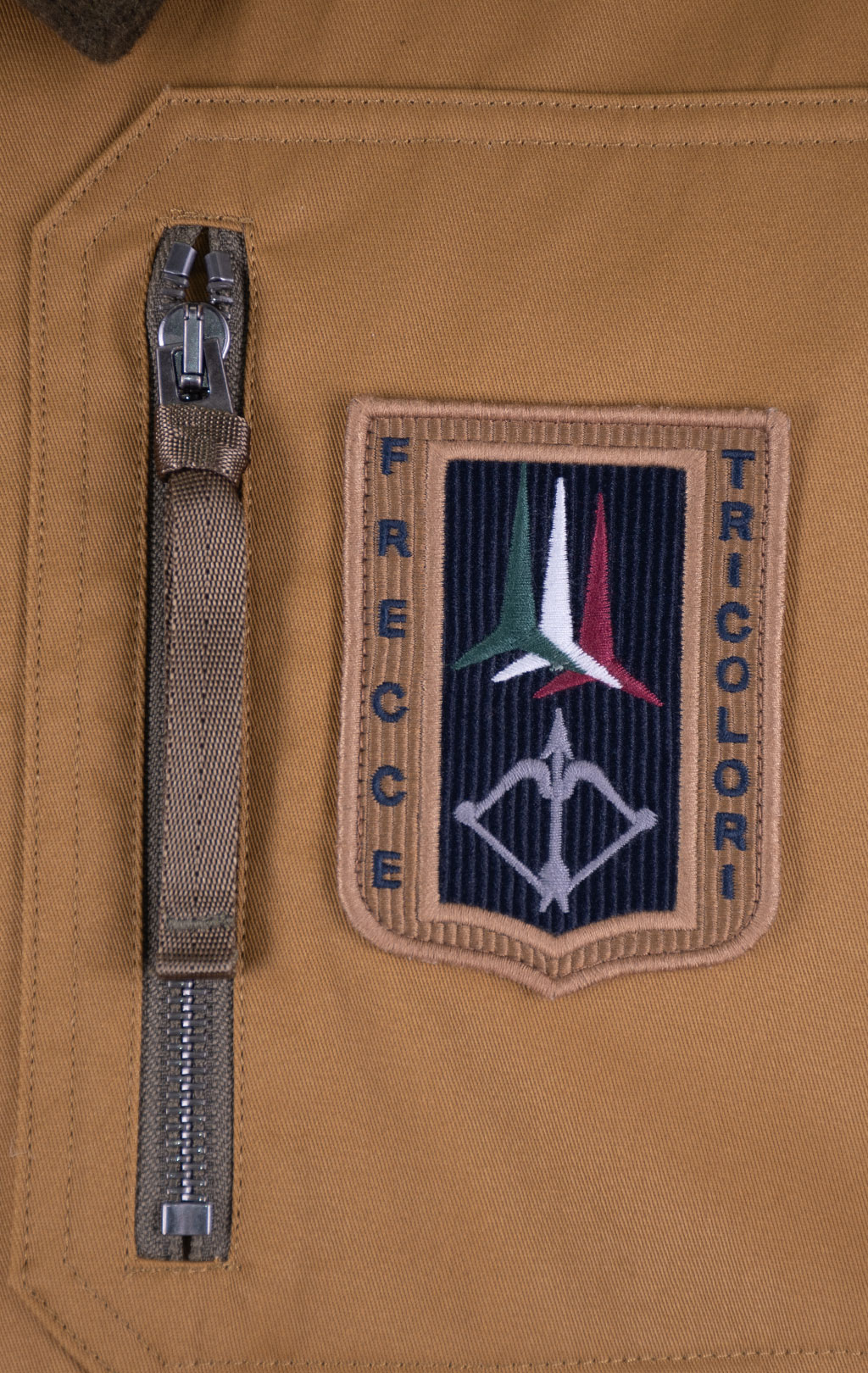Куртка-пилот AERONAUTICA MILITARE FW 26/27/CN caffelatte/yellow curry (AB 3081) 