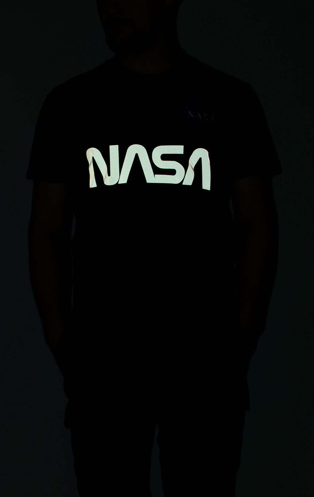 Футболка ALPHA INDUSTRIES NASA Reflective rep. blue 