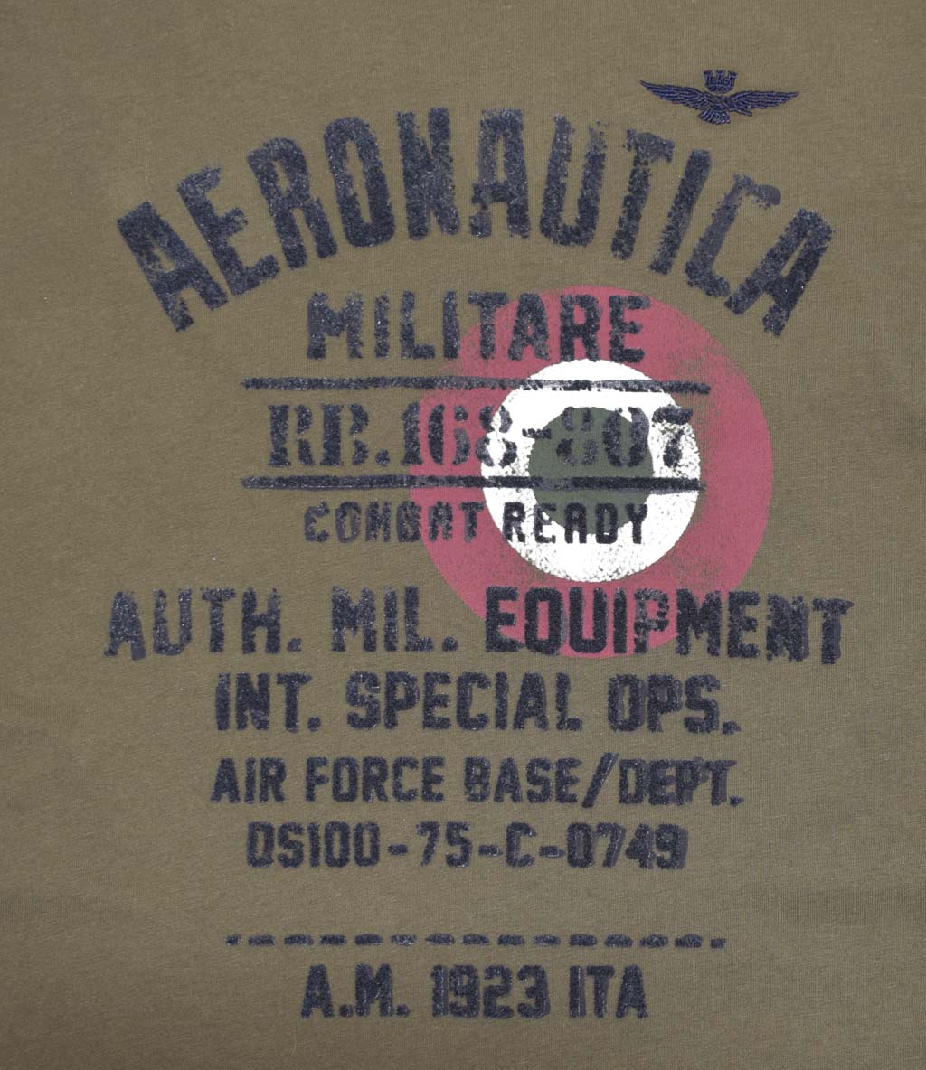 Лонгслив AERONAUTICA MILITARE FW 20/21/TR verde scuro (TS 1826) 