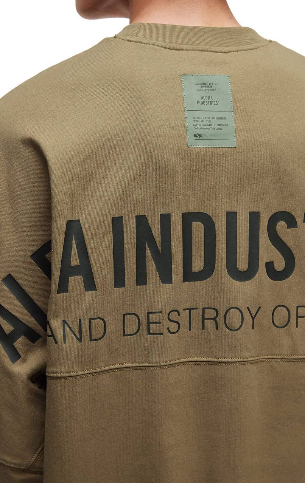 Лонгслив ALPHA INDUSTRIES UNFRM LS GRAPHIC TEE FW 25/26 tan M001150 