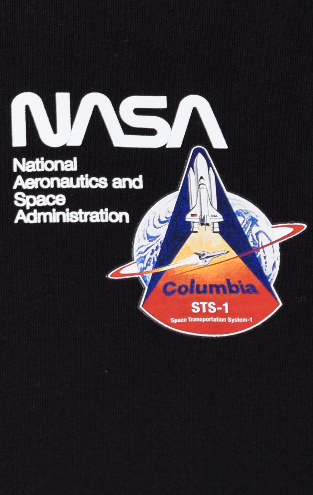 Футболка ALPHA INDUSTRIES NASA COLUMBIA TEE плотная FW 21/22 black 