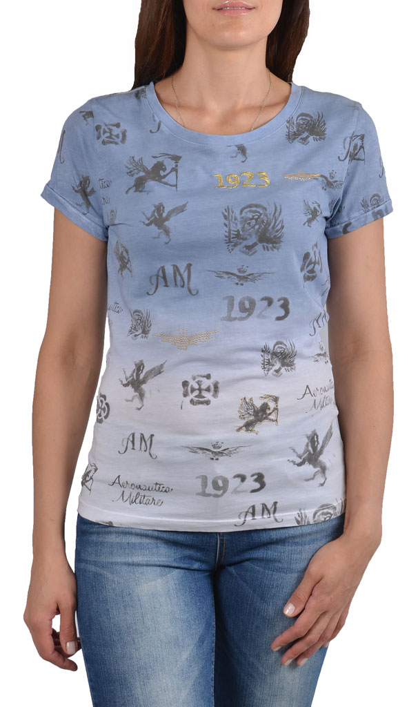 Женская футболка AERONAUTICA MILITARE blue (TS 1043) 