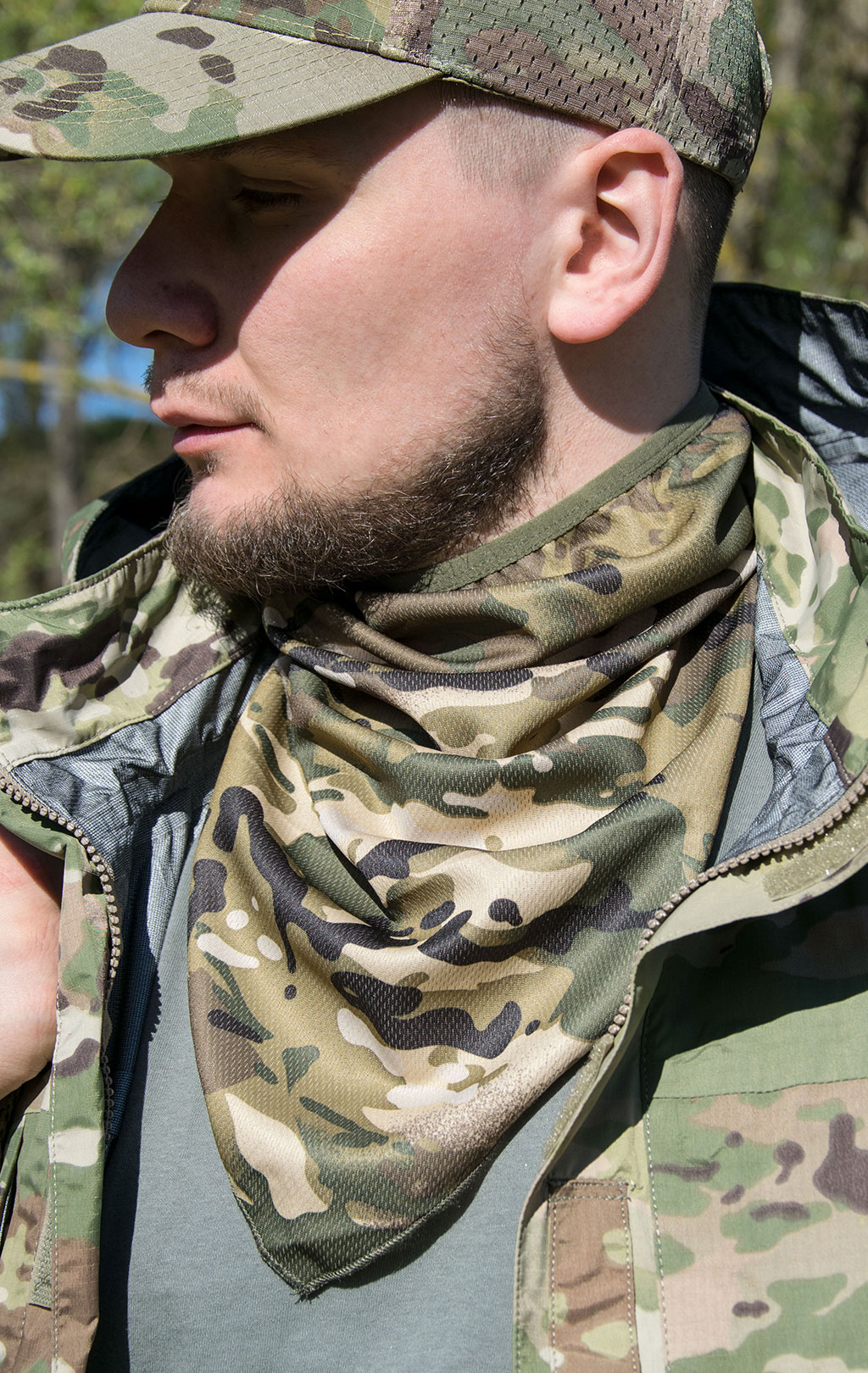 Шарф снайперский Mil-Tec Face Scarf полиэстр multicam 