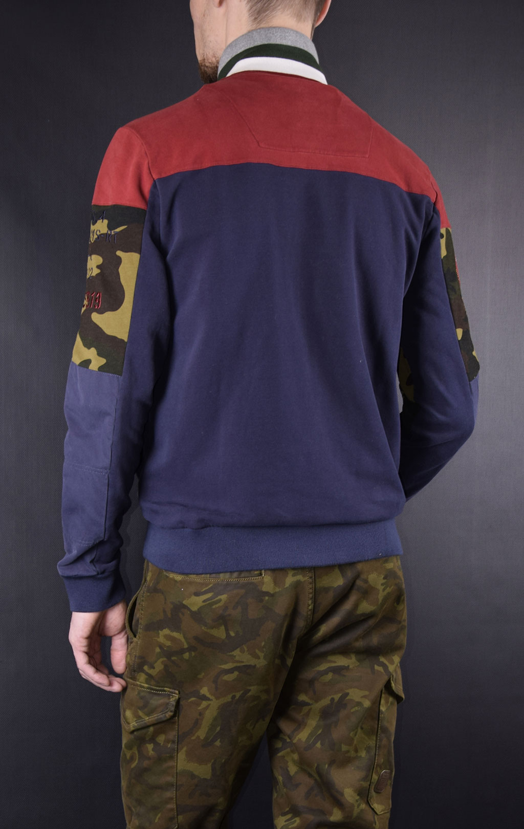 Толстовка AERONAUTICA MILITARE camo/navy/rosso (FE 1323) 