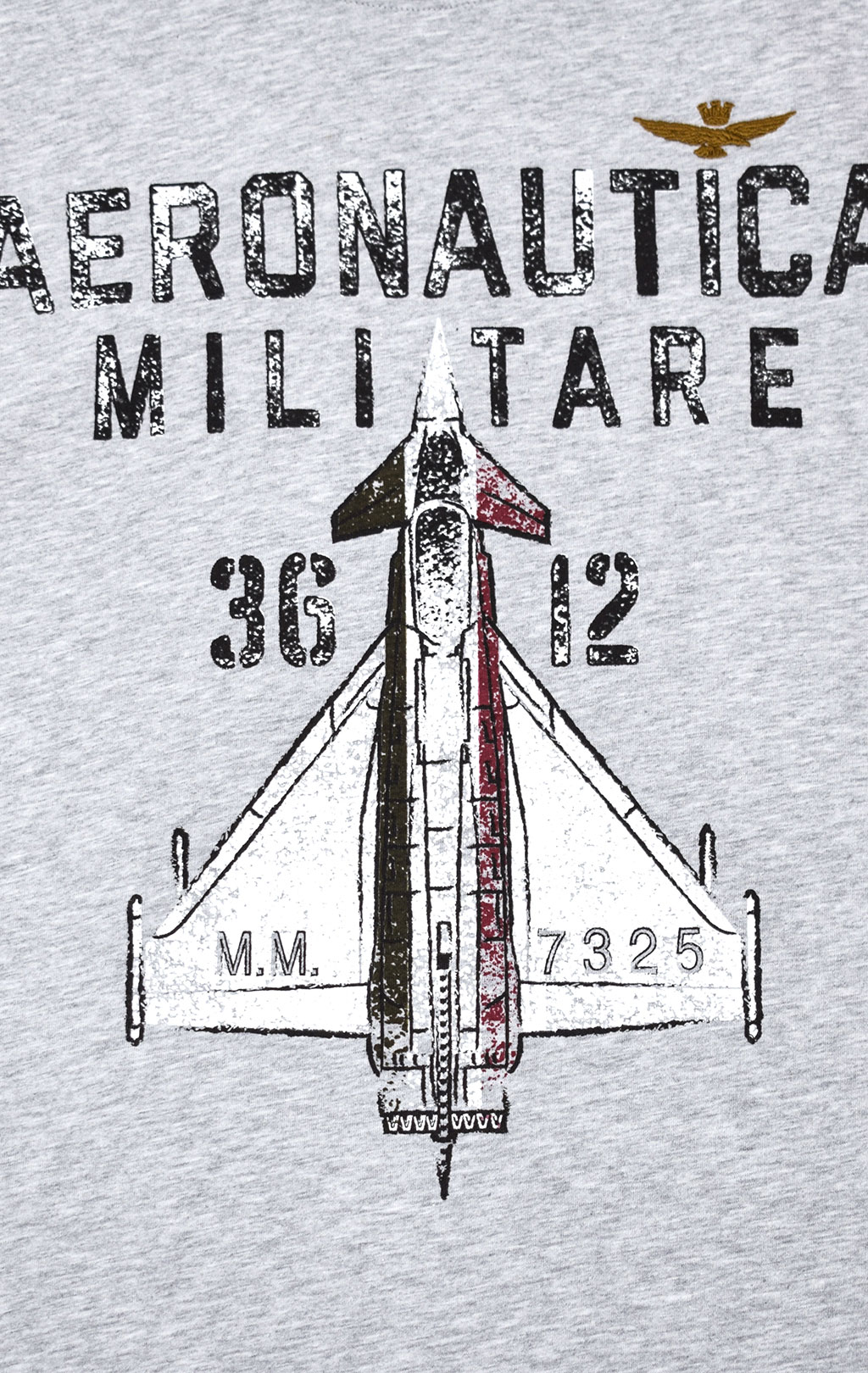 Футболка AERONAUTICA MILITARE SS 21/TR grigio melange (TS 1857) 