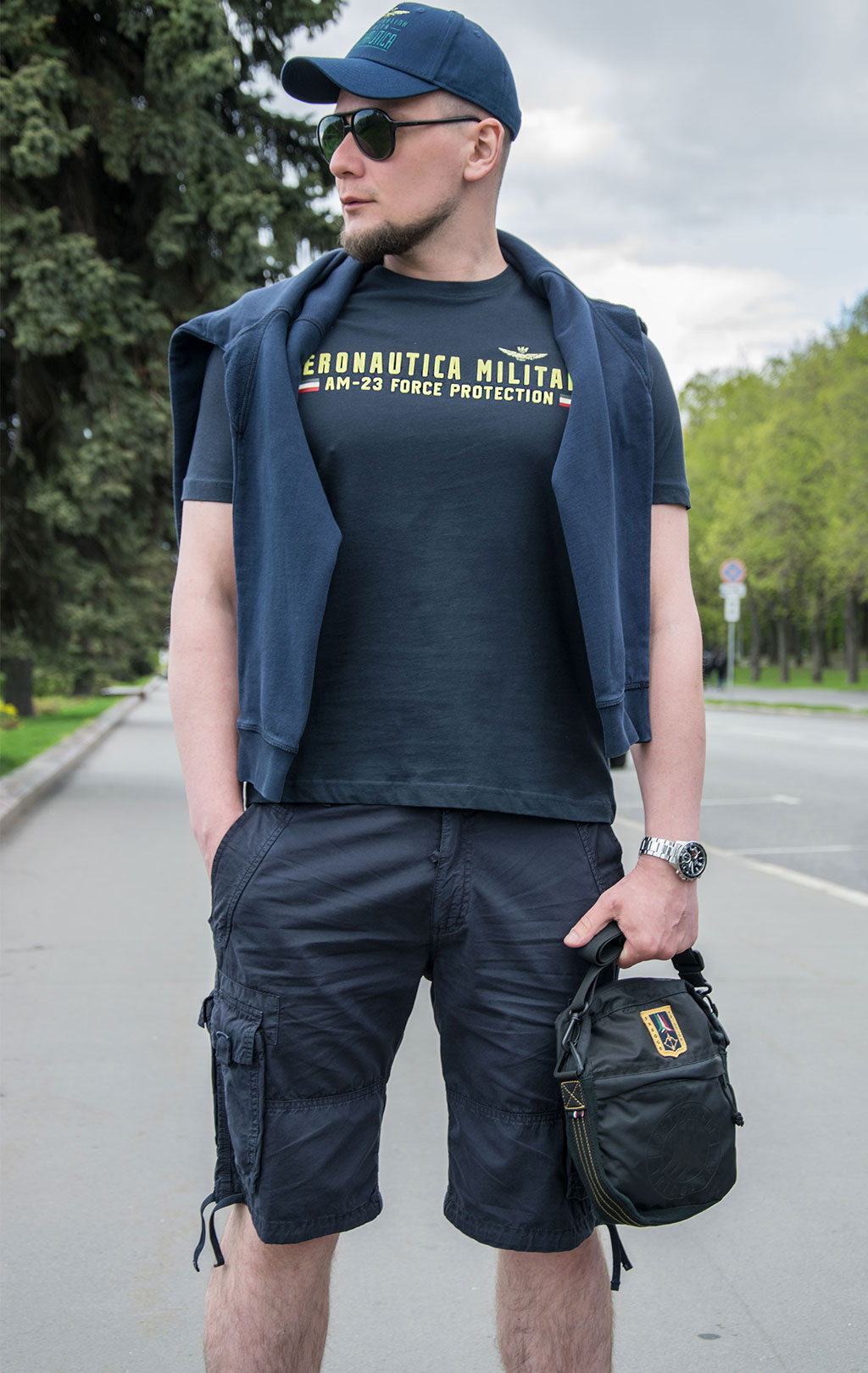 Шорты AERONAUTICA MILITARE SS 22/AL dark navy (BE 003) 