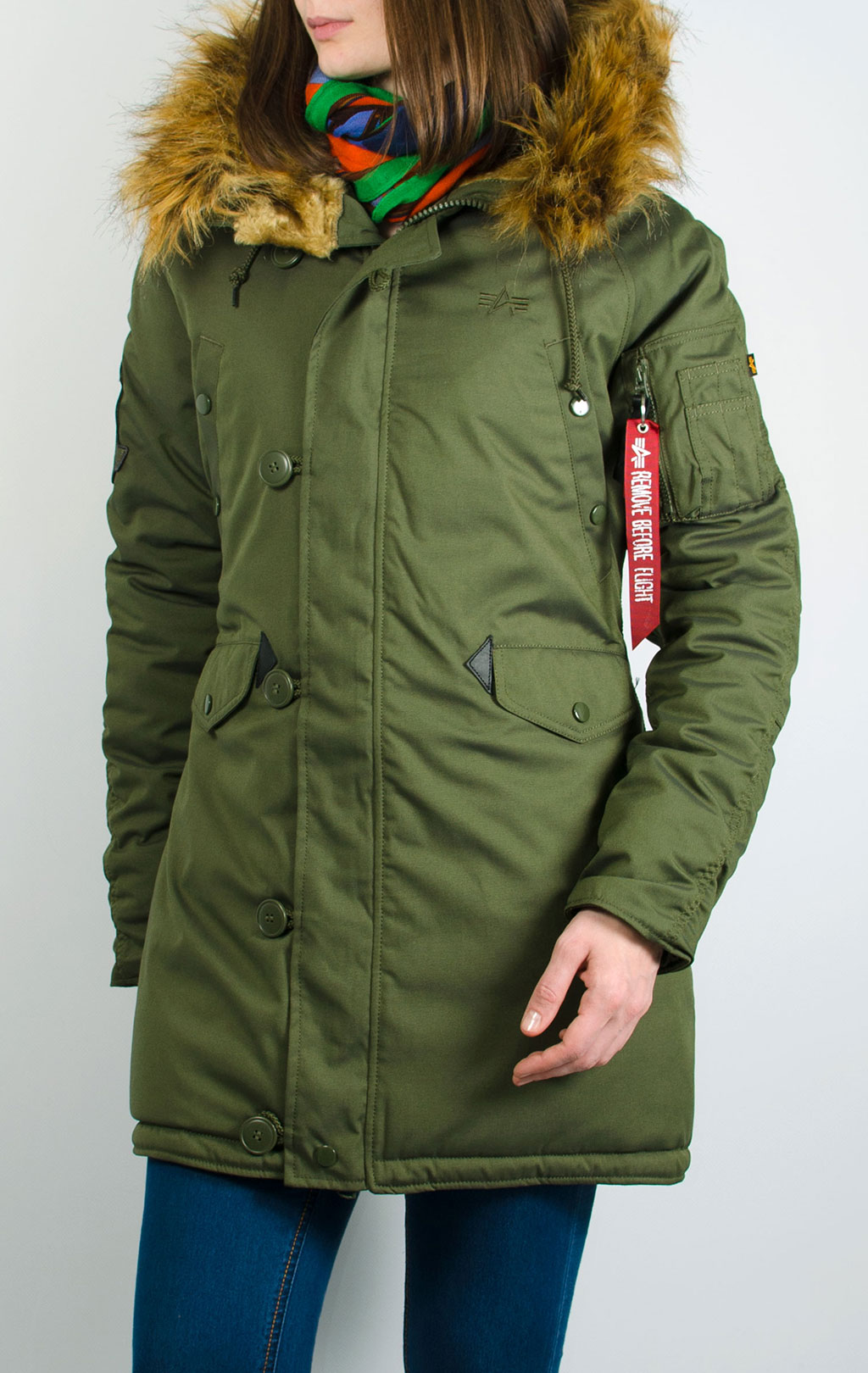 Женская аляска ALPHA INDUSTRIES EXPLORER dark green 