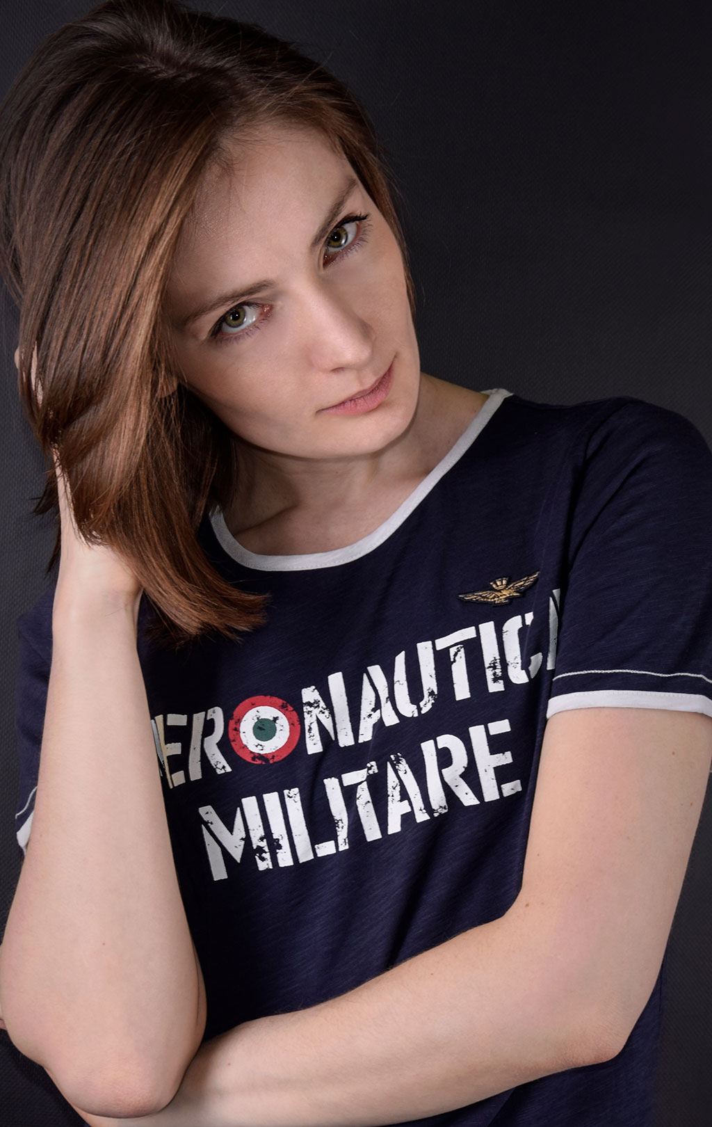 Женская футболка AERONAUTICA MILITARE SS19 blue navy (TS 1599) 