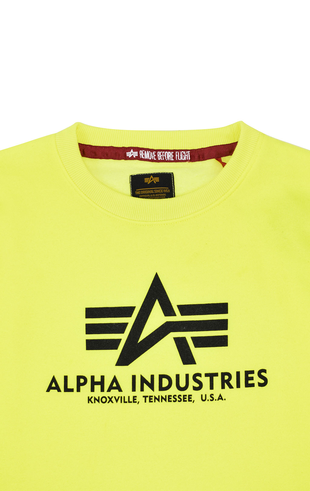 Свитшот ALPHA INDUSTRIES BASIC SWEATER neon/yellow 