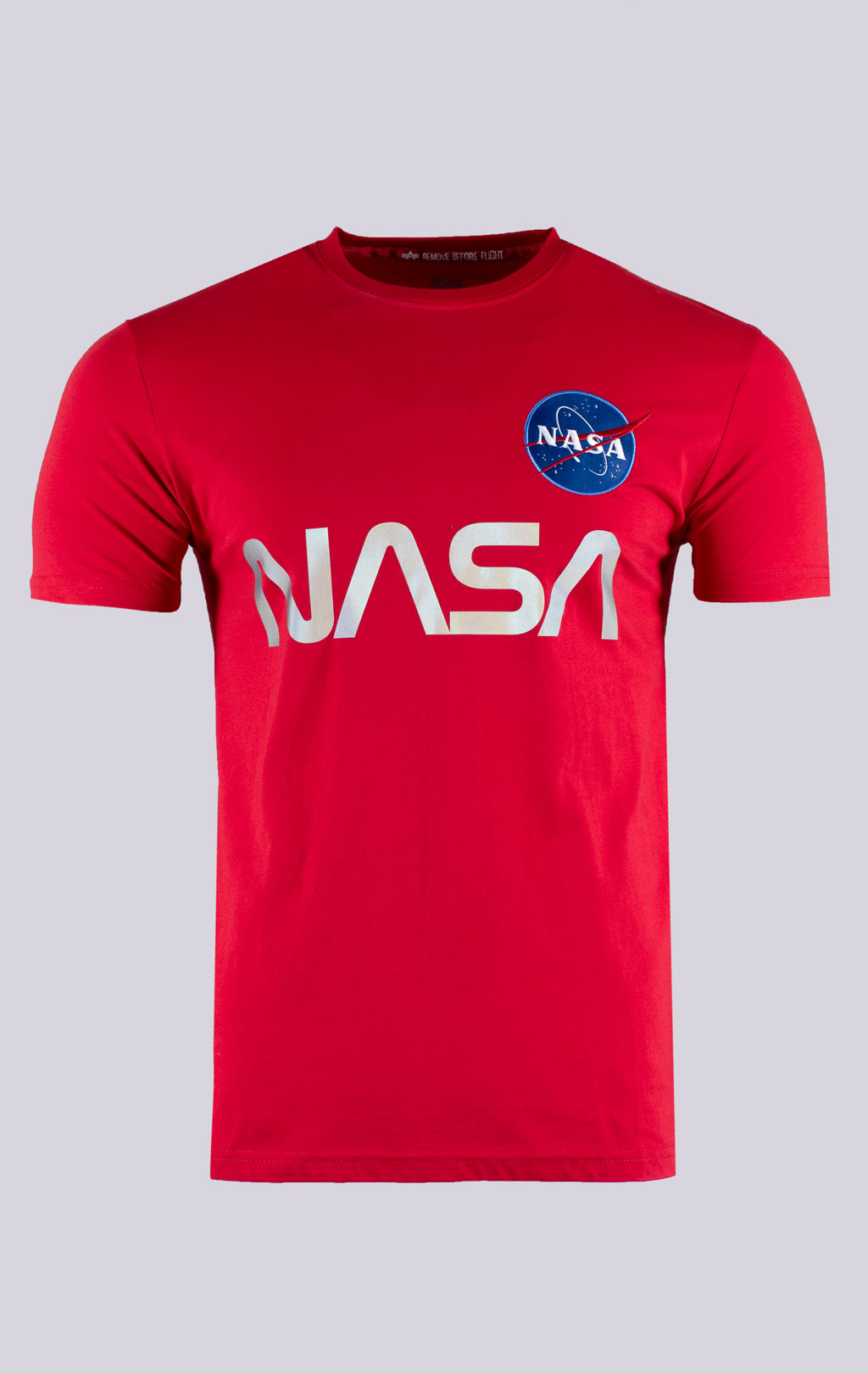 Футболка ALPHA INDUSTRIES NASA Reflective speed red 
