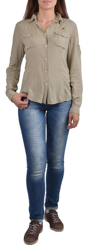 Женская рубашка AERONAUTICA MILITARE olive light (CA 897) 