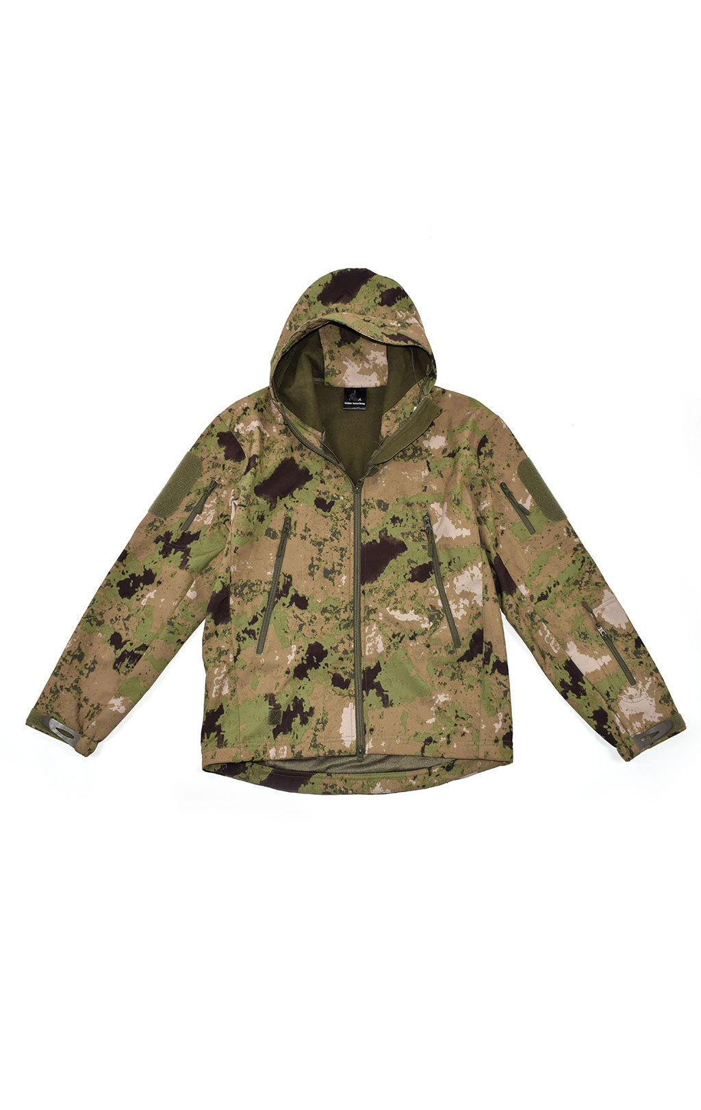 Куртка тактическая Outdoor Tactical Soft Shell с капюшоном camo green Китай