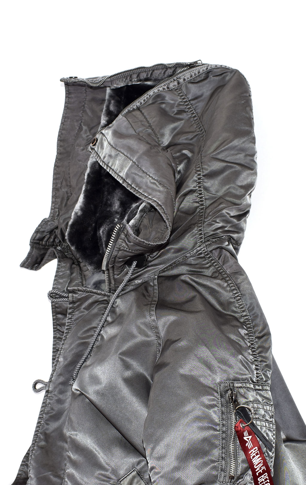 Женская аляска ALPHA INDUSTRIES BATTLEWASH PARKA N-2B FW 21 m new silver 