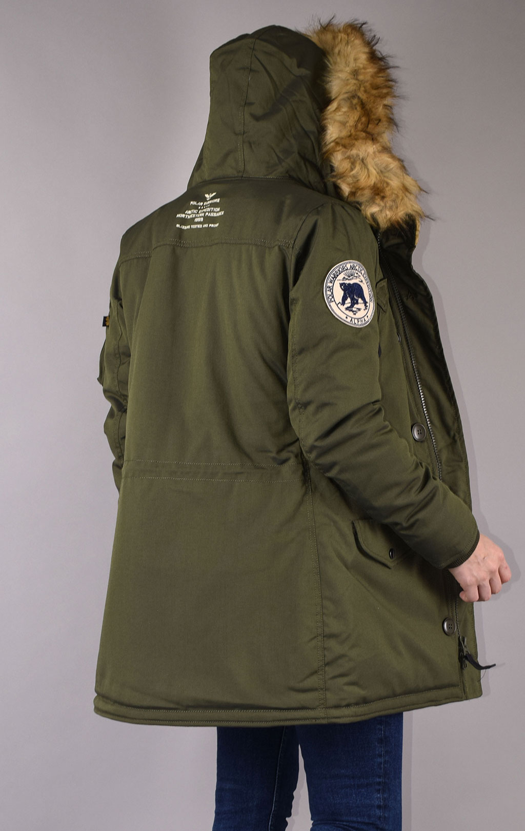 Женская аляска ALPHA INDUSTRIES POLAR dark green 