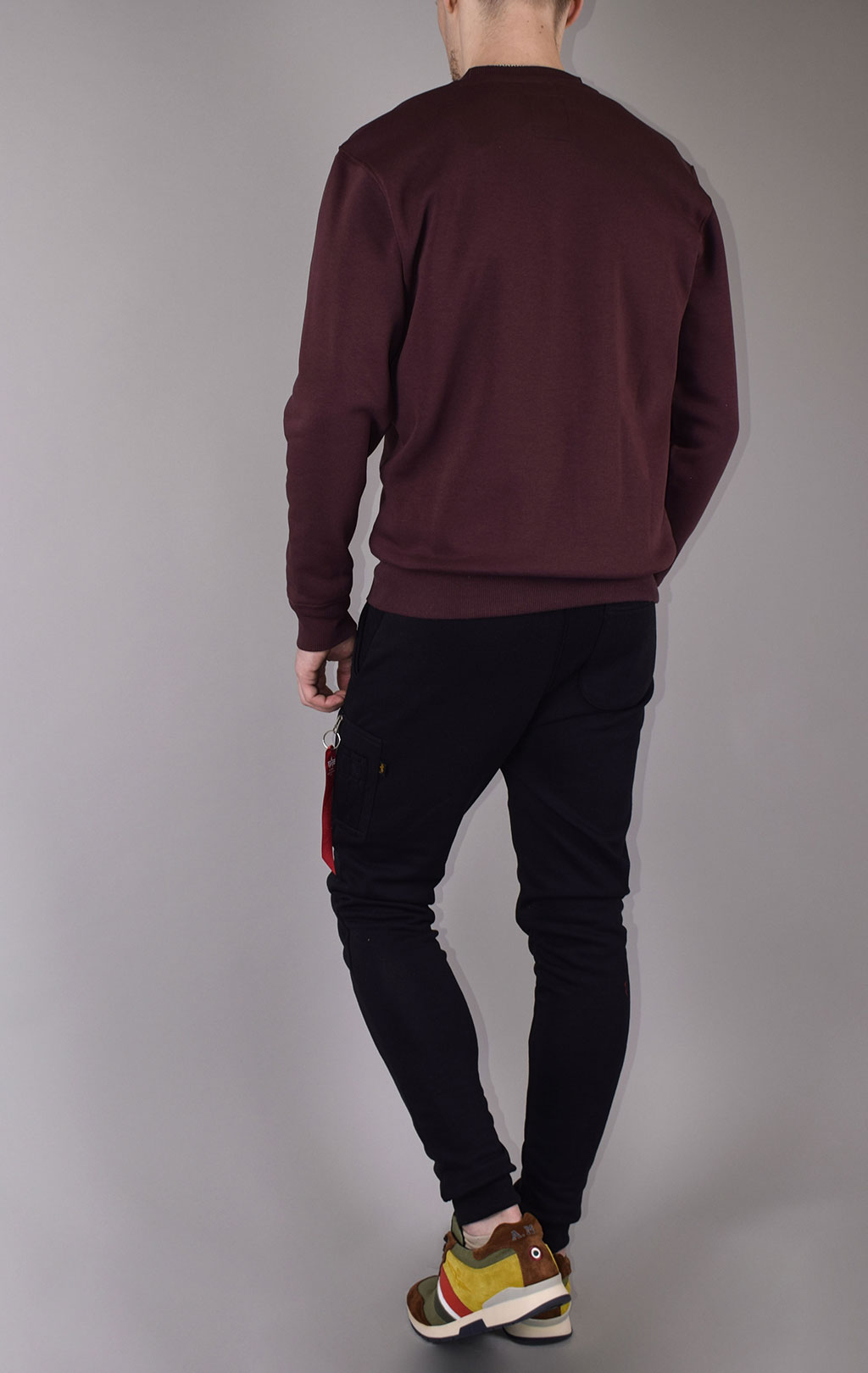 Свитшот ALPHA INDUSTRIES BASIC SWEATER deep maroon 