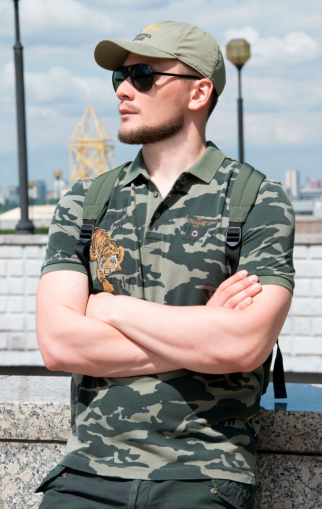 Футболка-поло AERONAUTICA MILITARE SS 20/IN camouflage AM23 (PO 1452) 