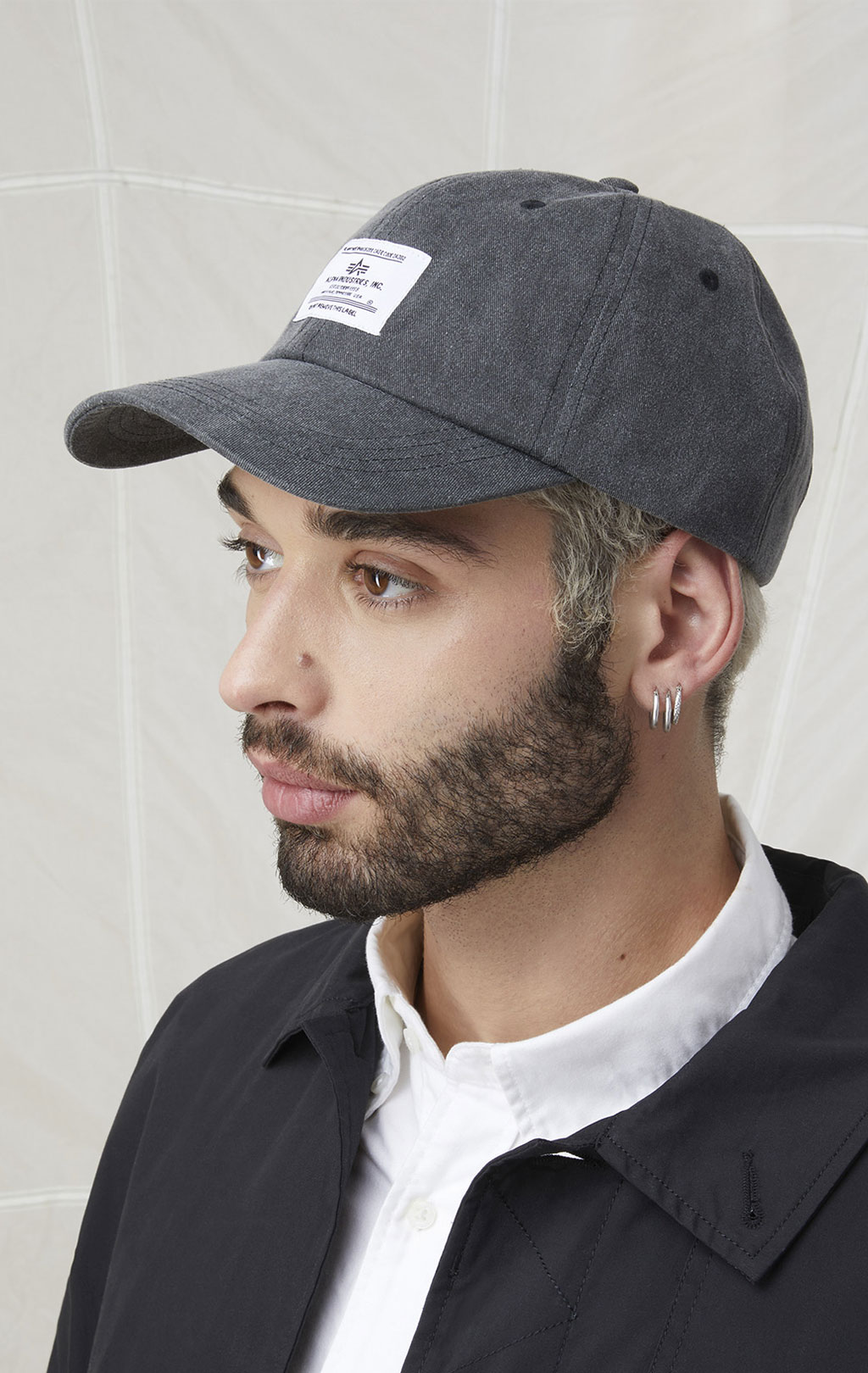 Бейсболка ALPHA INDUSTRIES BATTLEWASH CAP SS 23 black 