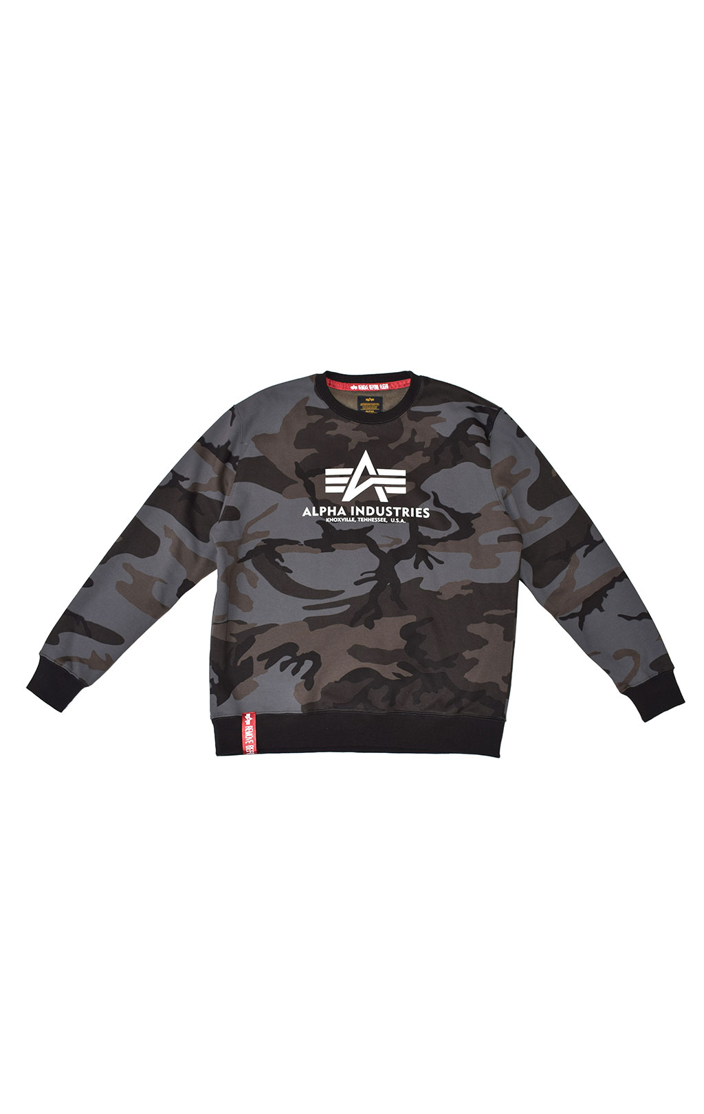 Свитшот ALPHA INDUSTRIES BASIC SWEATER black camo 