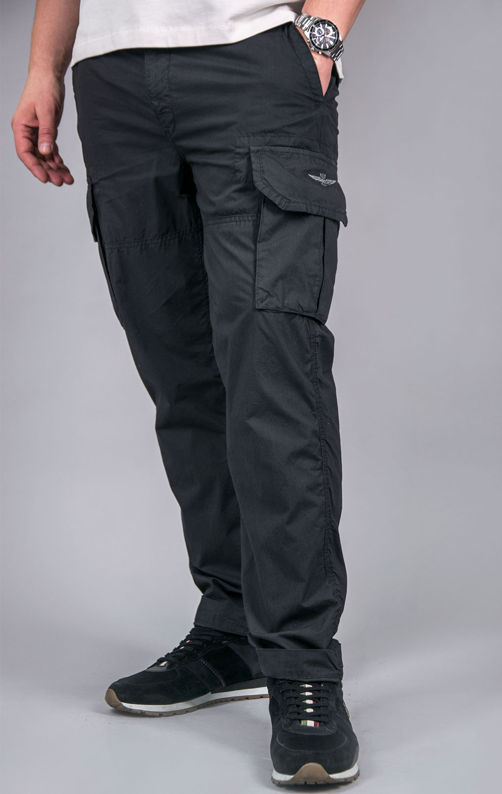 Брюки-карго AERONAUTICA MILITARE SS 24/AL anthracite grey (PA 1578) 