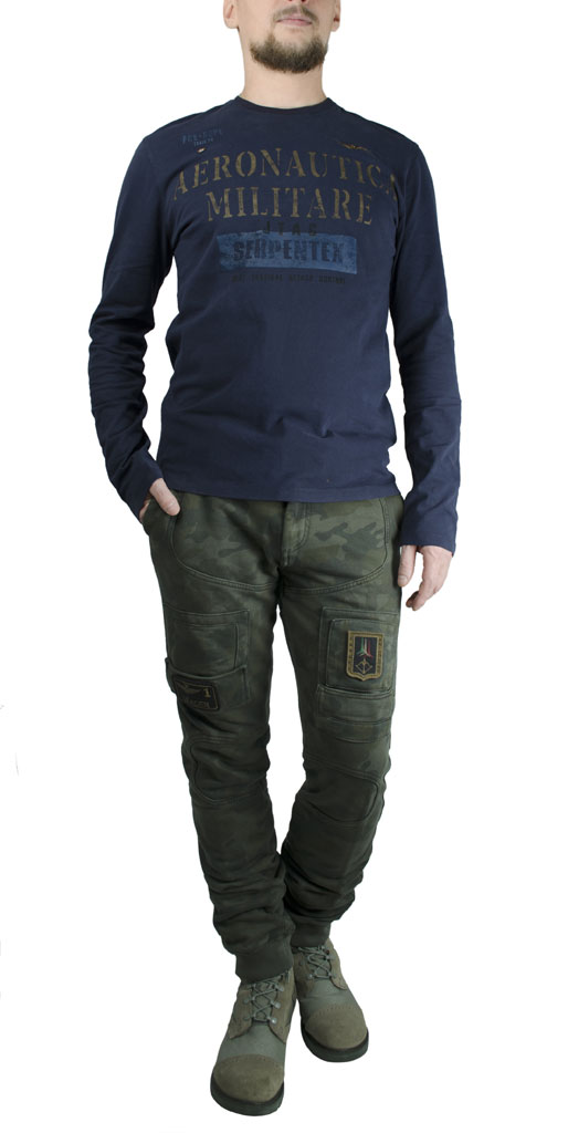 Лонгслив AERONAUTICA MILITARE blue navy (TS 1309)