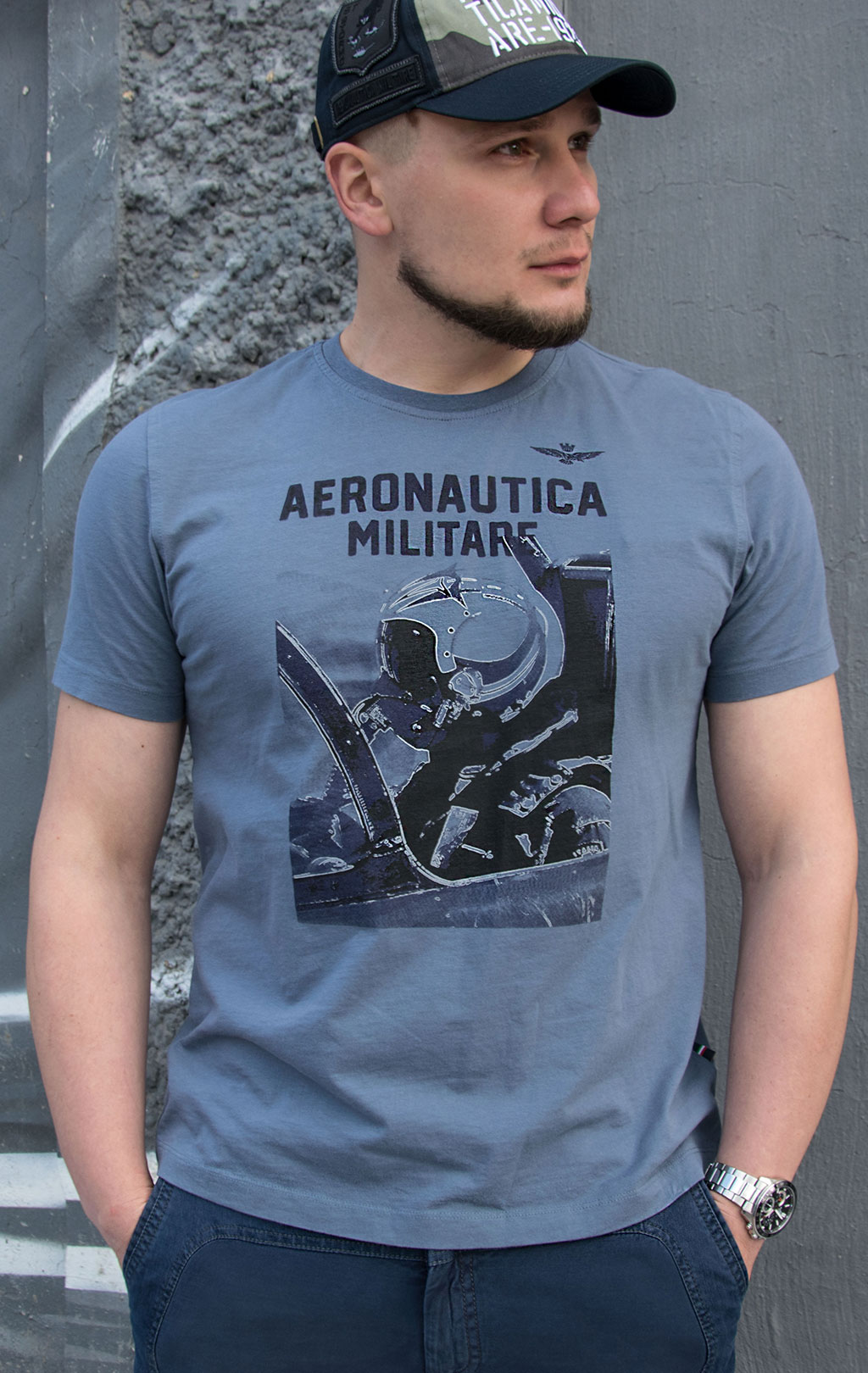 Футболка AERONAUTICA MILITARE FW 20/21/TR azul (TS 1781) 