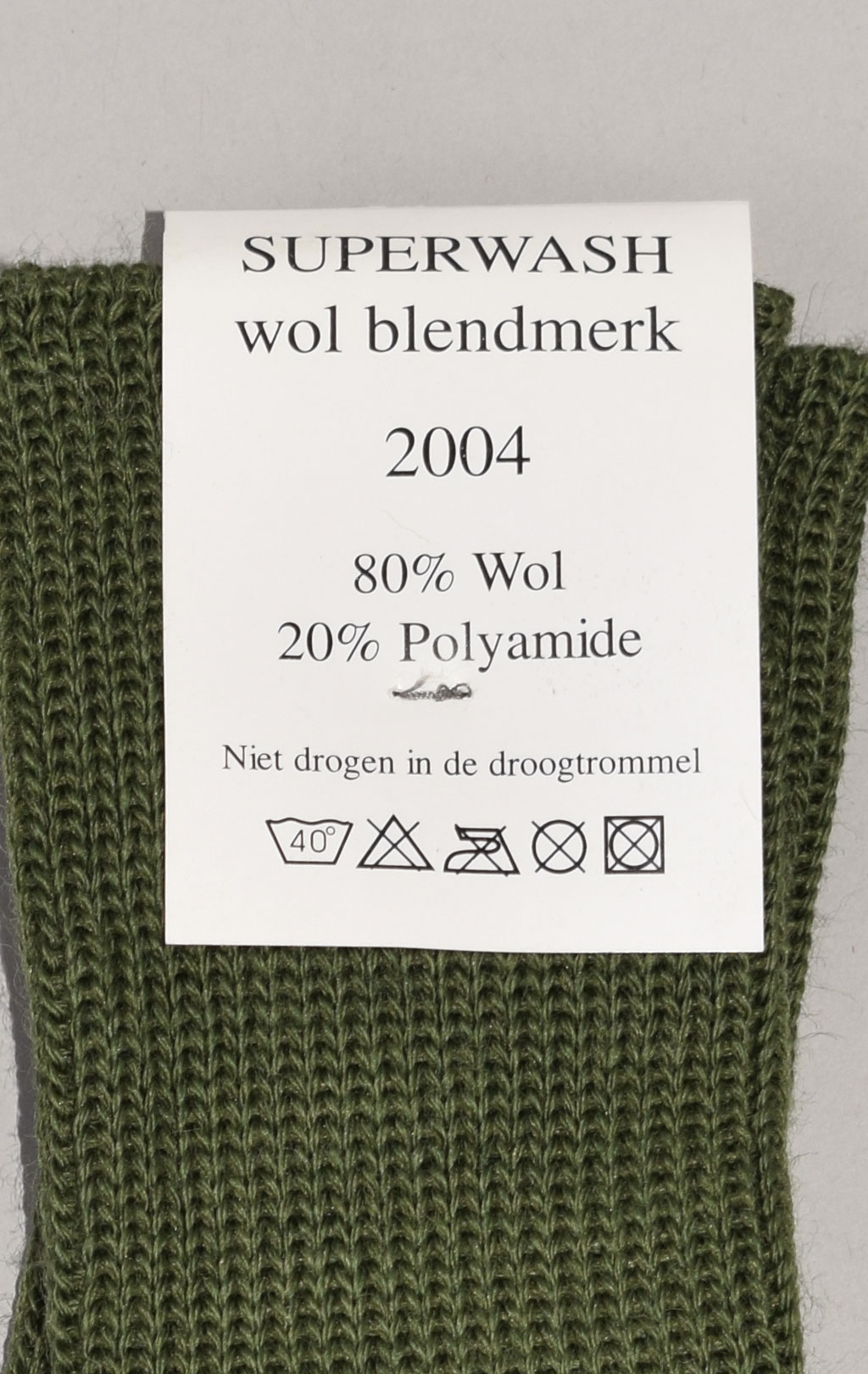 Носки SUPERWASH шерсть80%/полиэстер 20% green Голландия