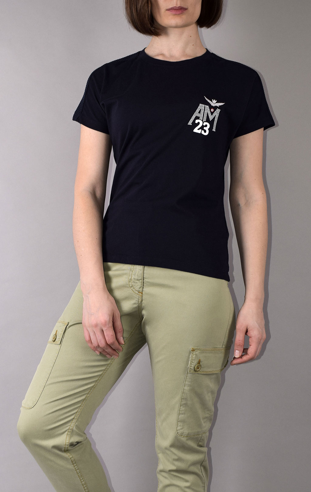 Женская футболка AERONAUTICA MILITARE SS 21/TR blue navy (TS 1872)