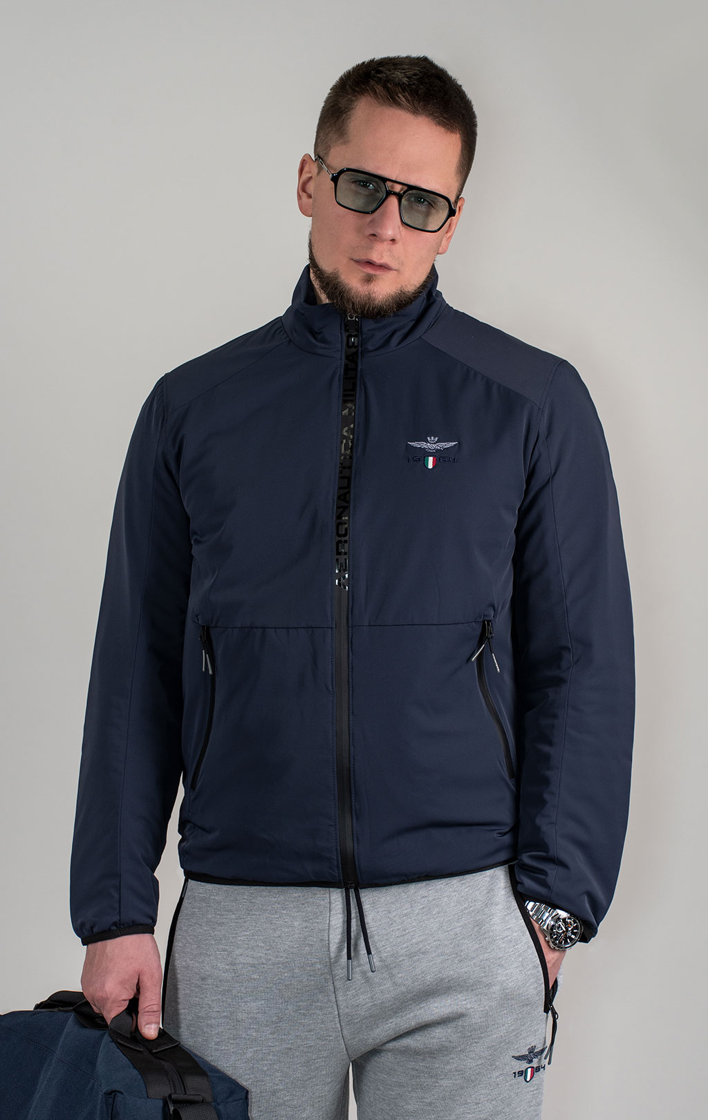 Ветровка AERONAUTICA MILITARE SS 25 m/BD blue navy (AB 2205) 