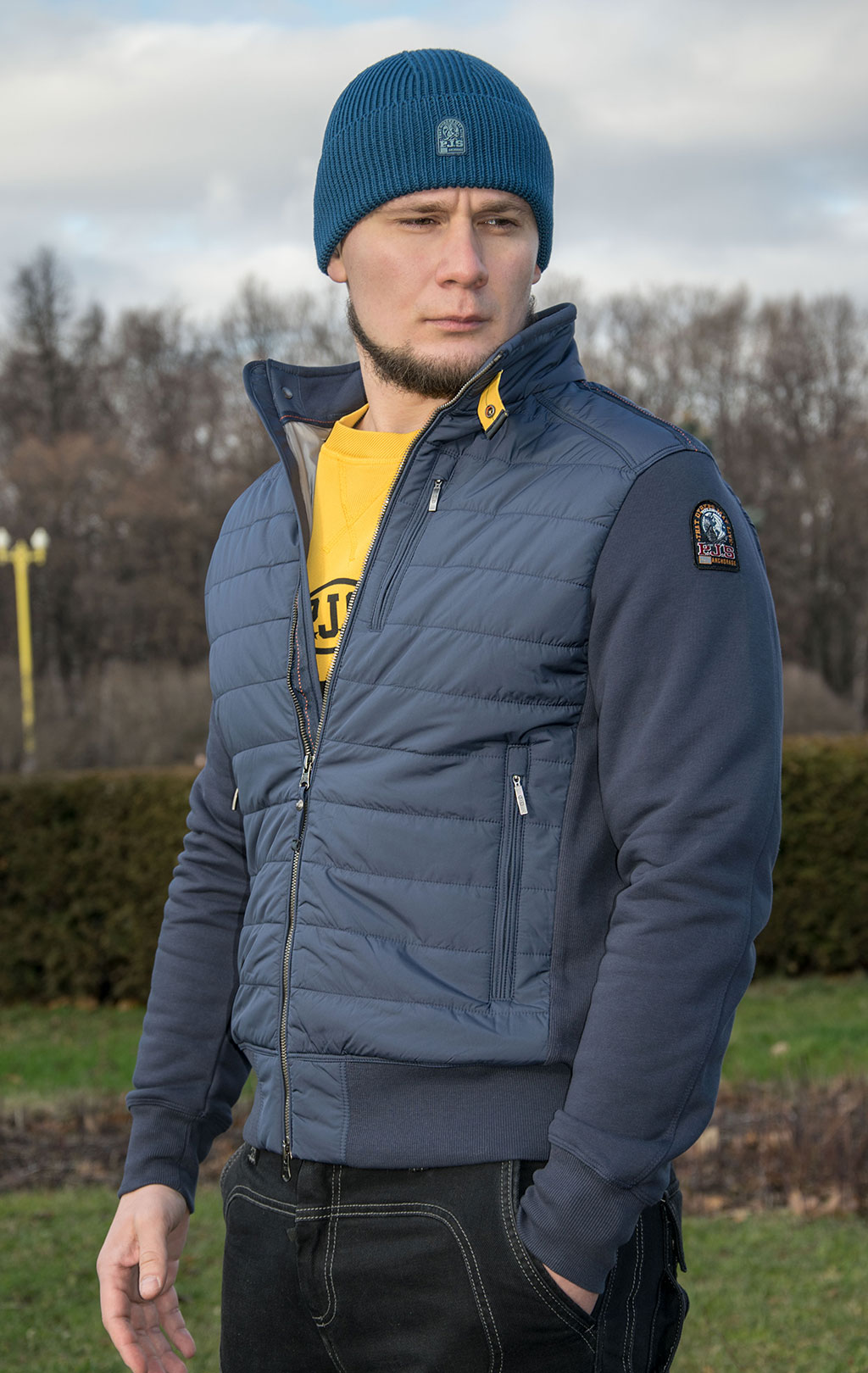 Толстовка комбинированная PARAJUMPERS ELLIOT FW 21/22 navy 