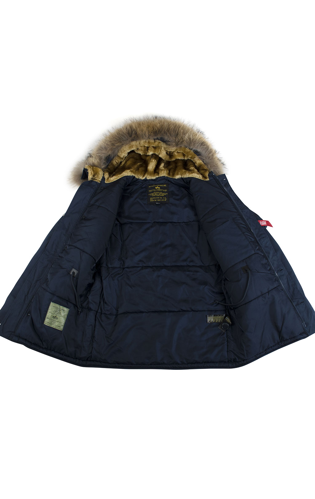 Аляска ALPHA INDUSTRIES POLAR big size натур. мех rep. blue 