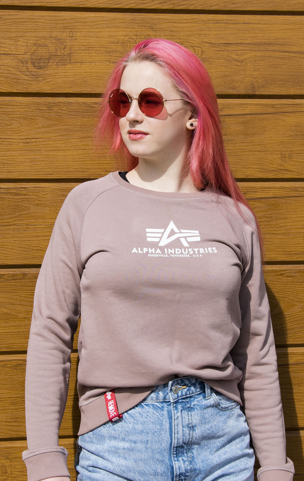 Женский свитшот ALPHA INDUSTRIES NEW BASIC SWEATER mauve 