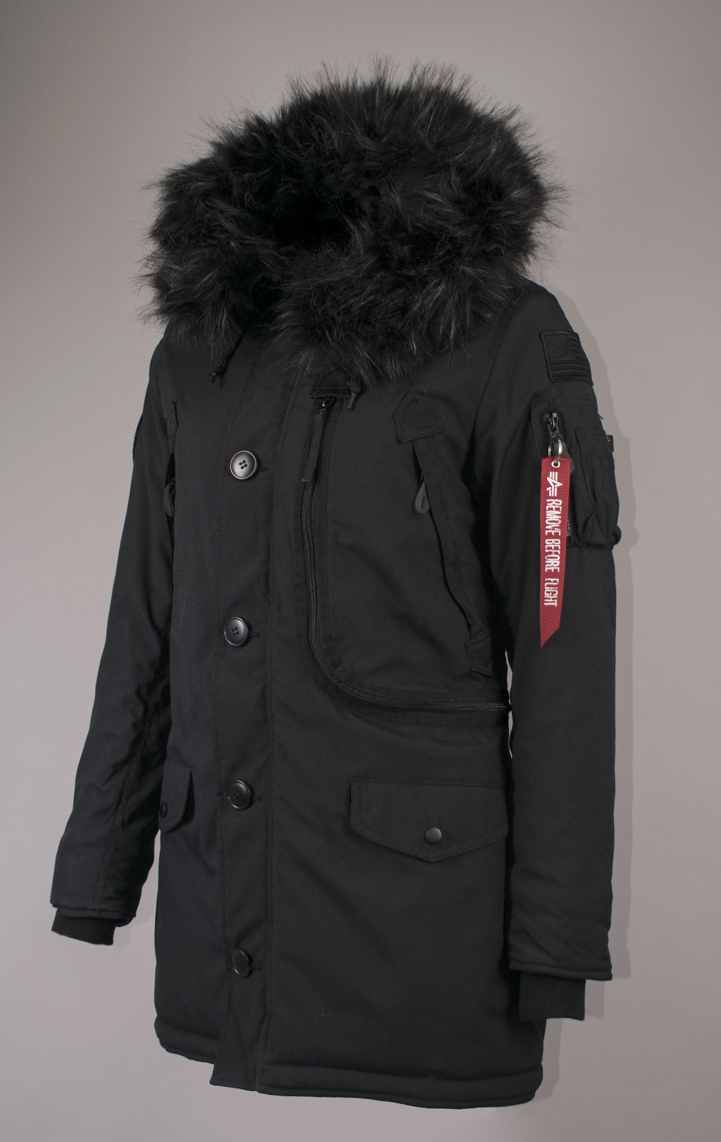 Женская аляска ALPHA INDUSTRIES POLAR all black 