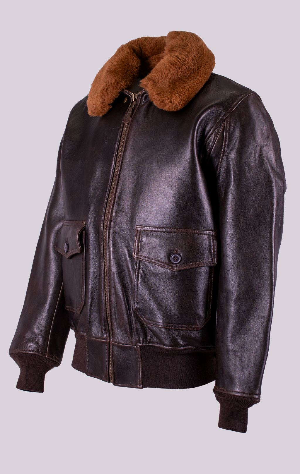 Куртка-пилот COCKPIT G-1 NAVY кожа brown (Z201035) 