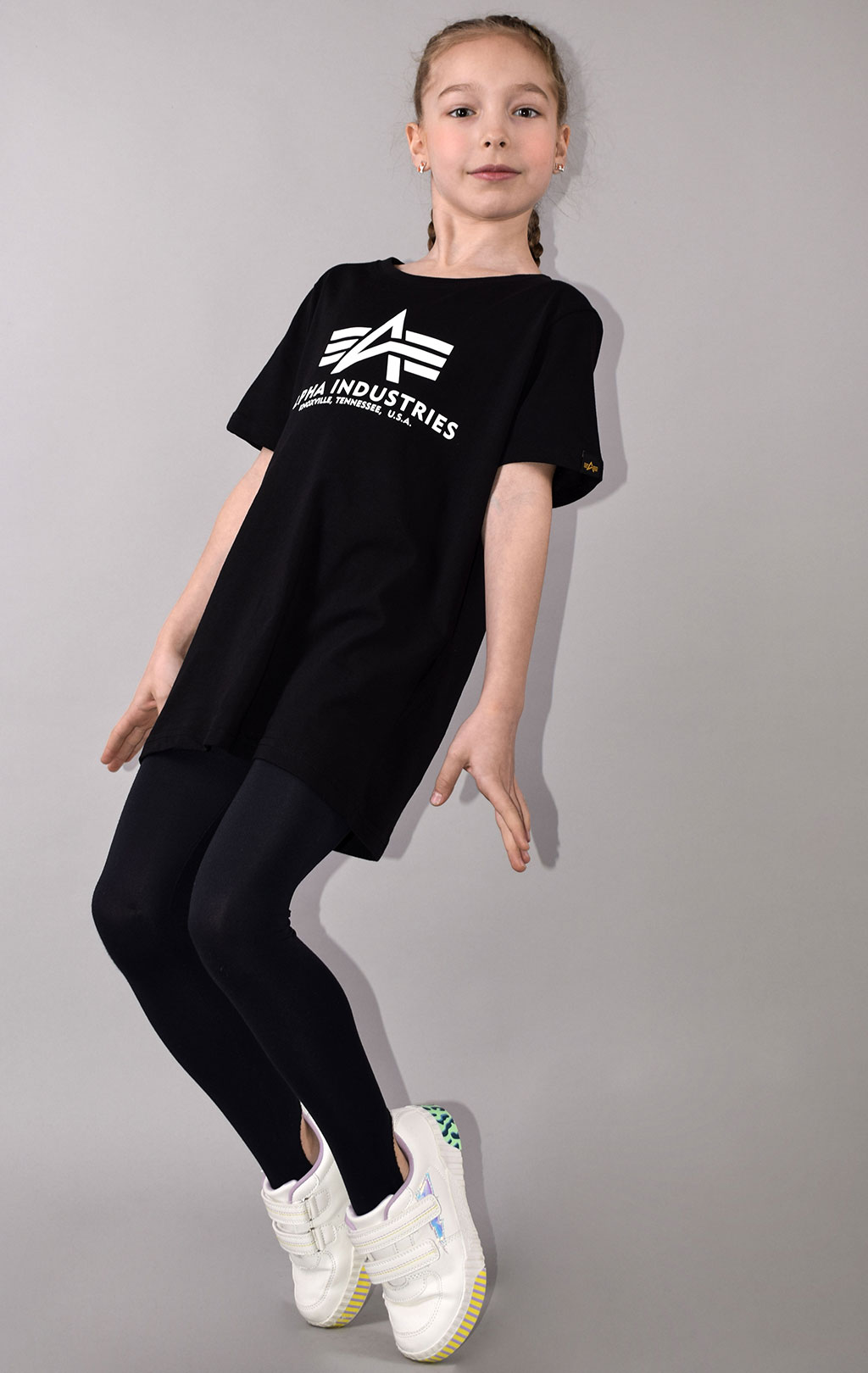 Детская футболка ALPHA INDUSTRIES BASIC T black 