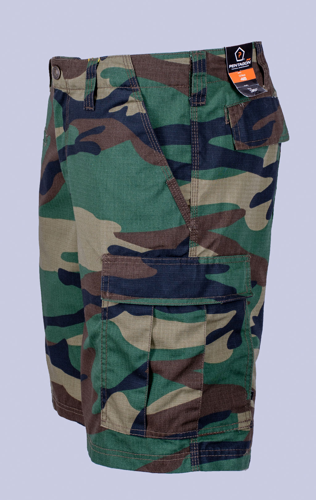 Шорты карго Pentagon BDU 2.0 хлопок35%/полиэстер65% Rip-Stop camo woodland(51) 05011 